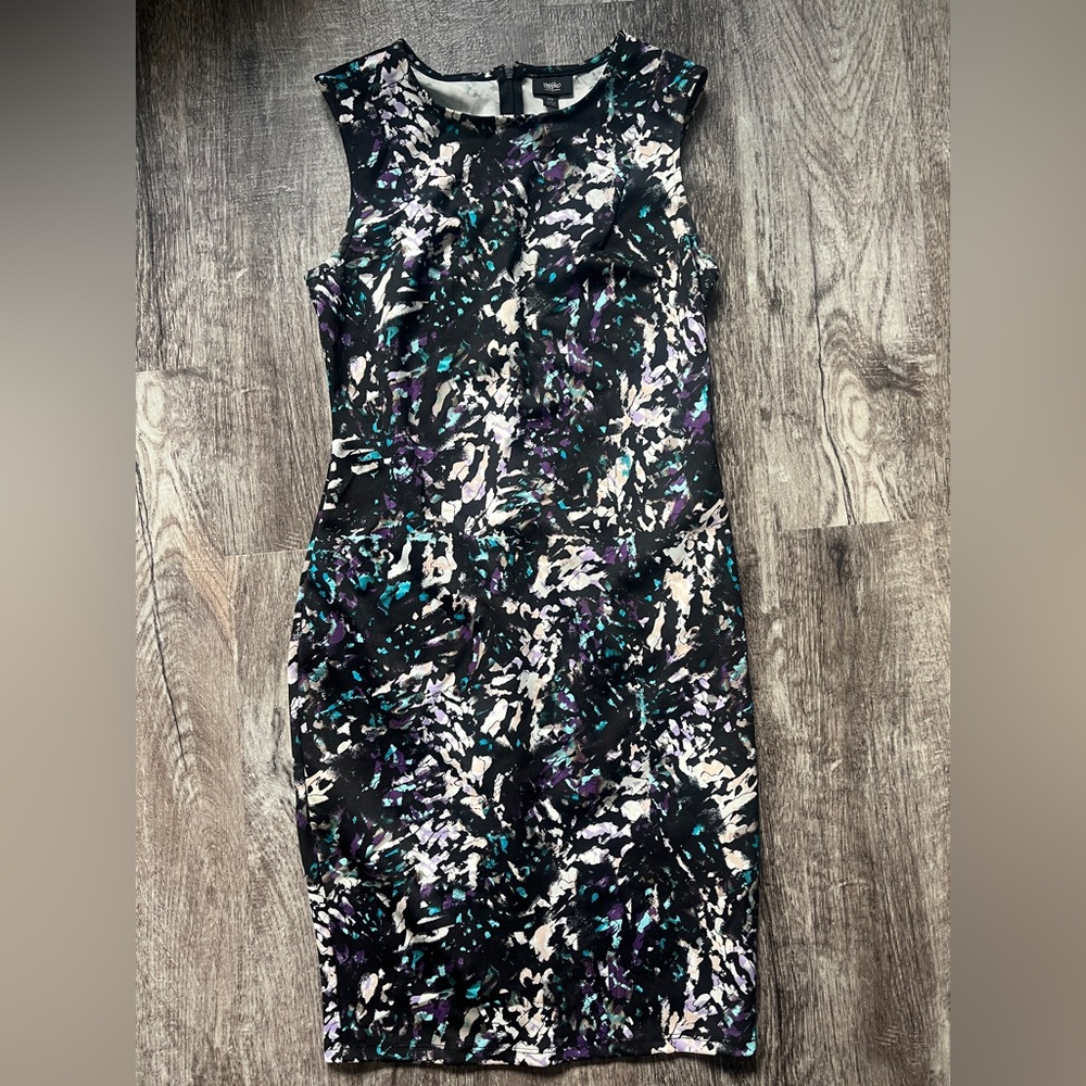 Mossimo Black and White Halter Bodycon Midi Dress